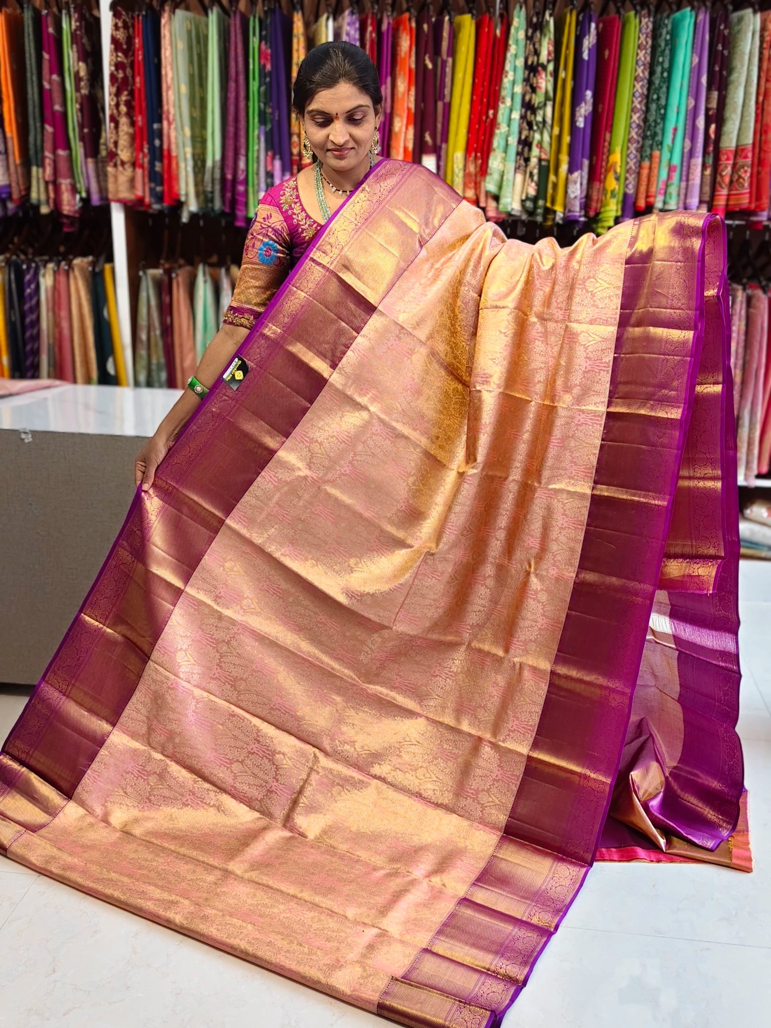 Pure kanchi pattu saree(silk mark certified) - Kanchipuram Sarees by Shreekari Silks Pure kanchi pattu saree(silk mark certified)