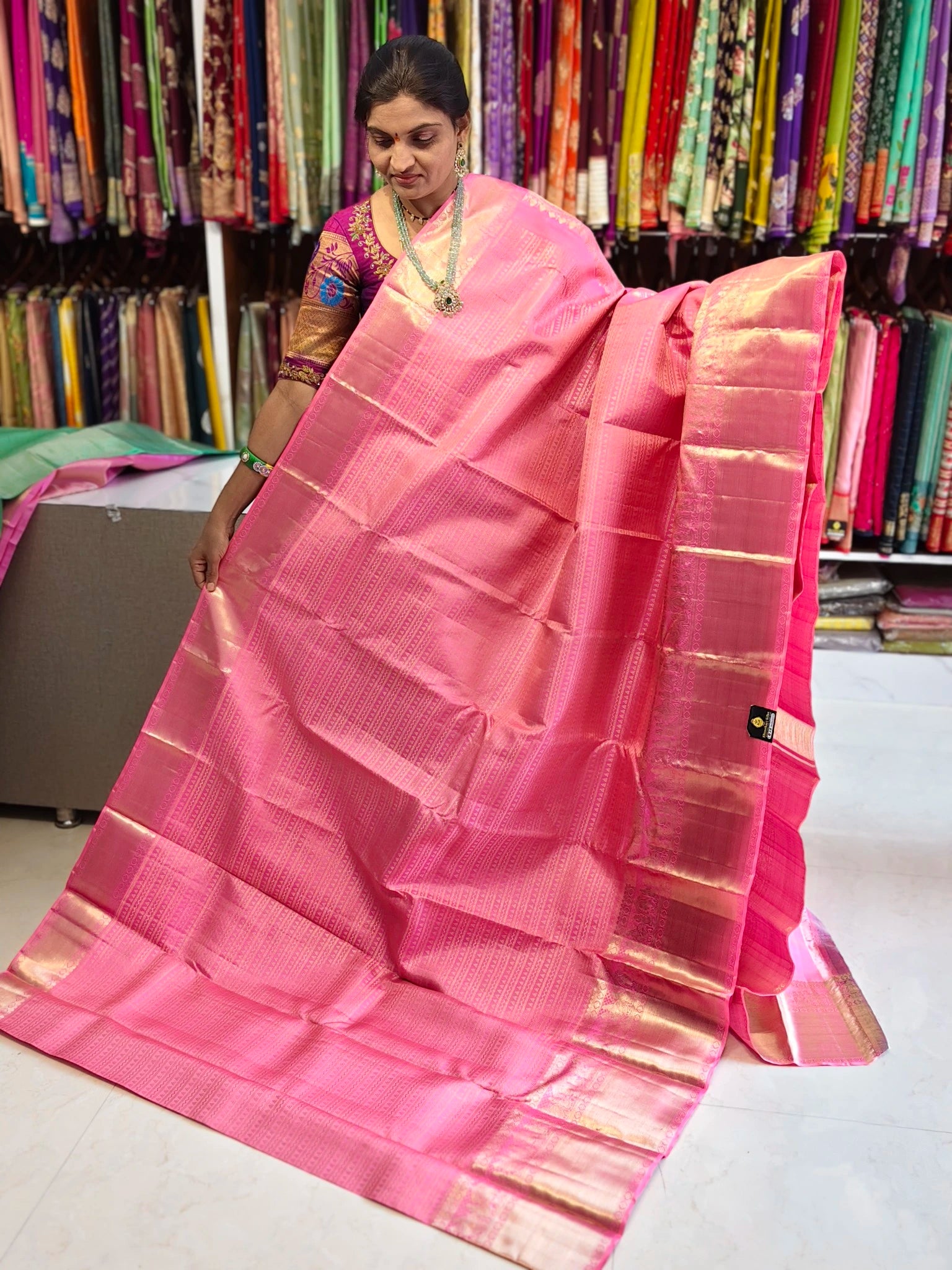 Pure kanchi pattu saree(silk mark certified) - Kanchipuram Sarees by Shreekari Silks Pure kanchi pattu saree(silk mark certified)