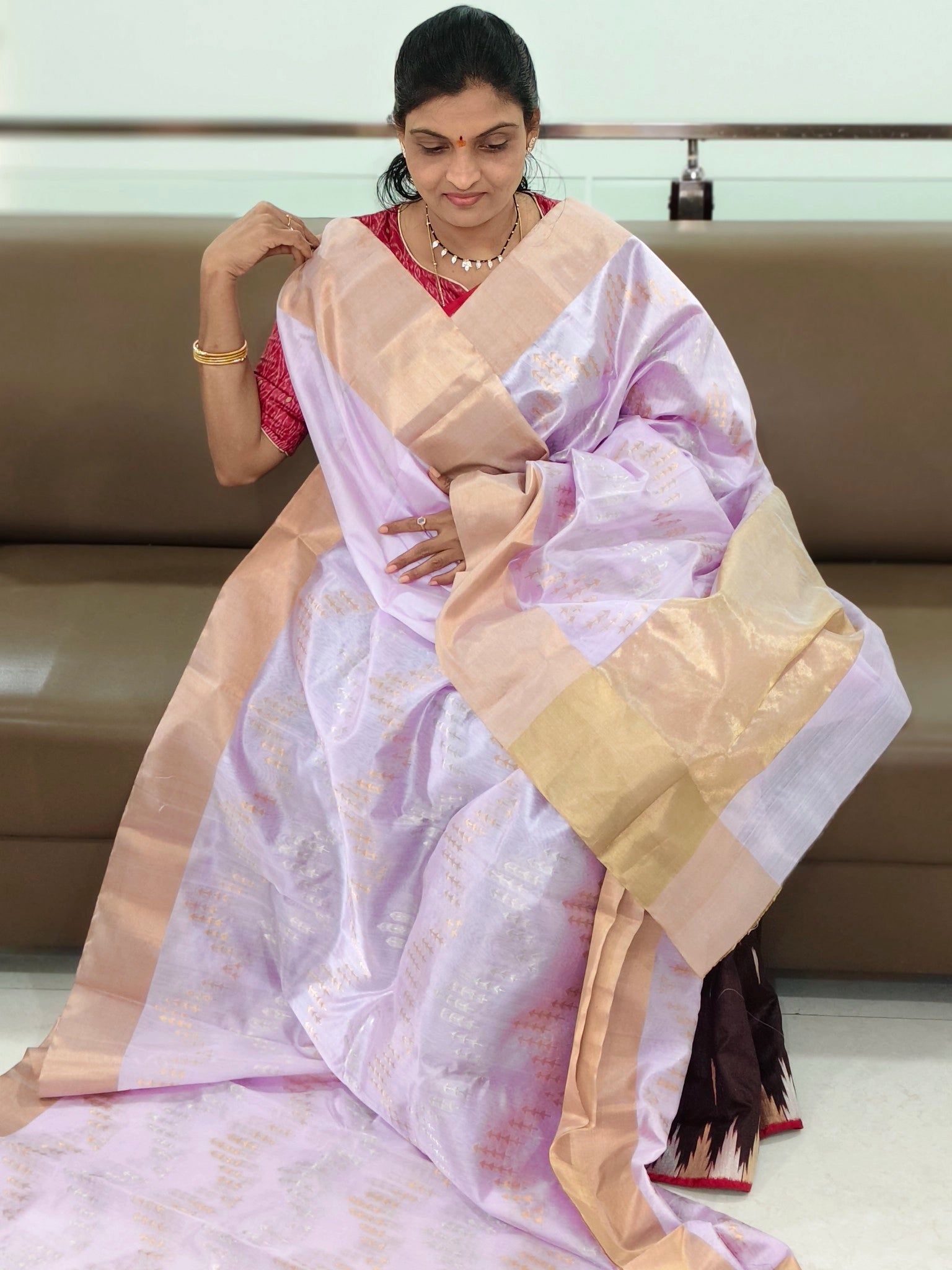 Chanderi Pattu saree - Kanchipuram Sarees by Shreekari Silks Chanderi Pattu saree - Image 3