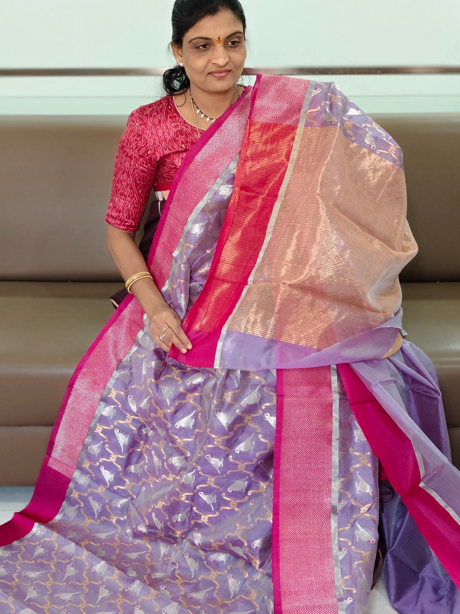 Chanderi Pattu saree - Kanchipuram Sarees by Shreekari Silks Chanderi Pattu saree - Image 2