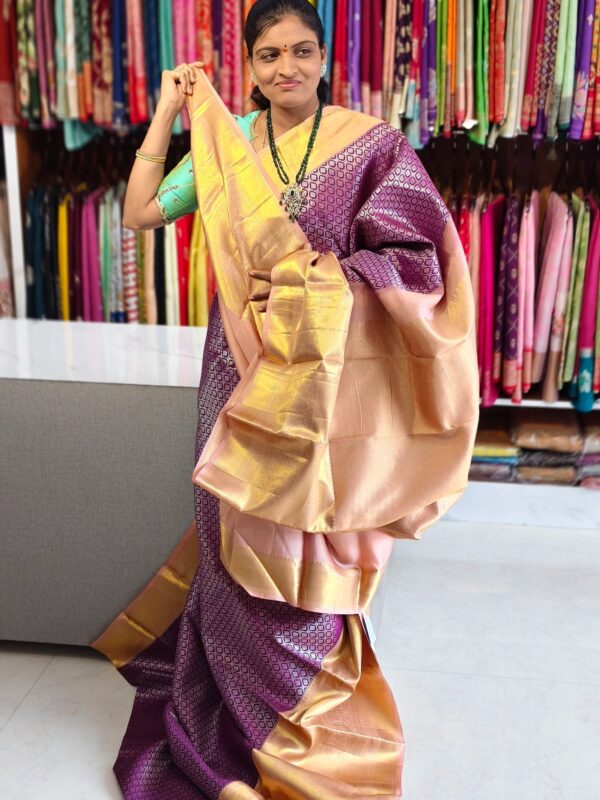 Pure kanchi pattu (silk mark certified) - Kanchipuram Sarees by Shreekari Silks