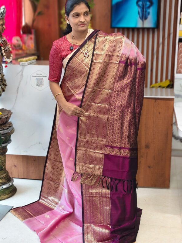 Light Weight Handloom Kanchi Pattu saree - Kanchipuram Sarees by Shreekari Silks