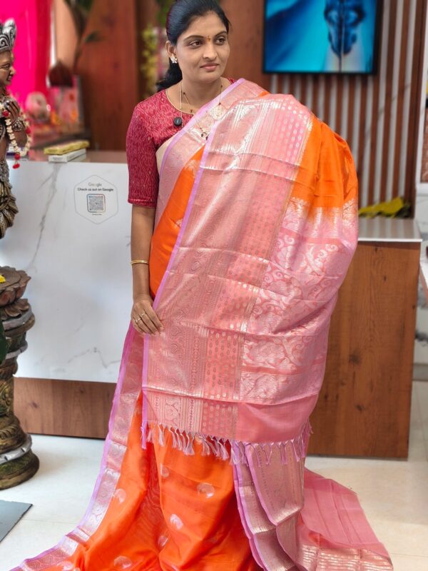 Light Weight Handloom Kanchi Pattu saree - Kanchipuram Sarees by Shreekari Silks