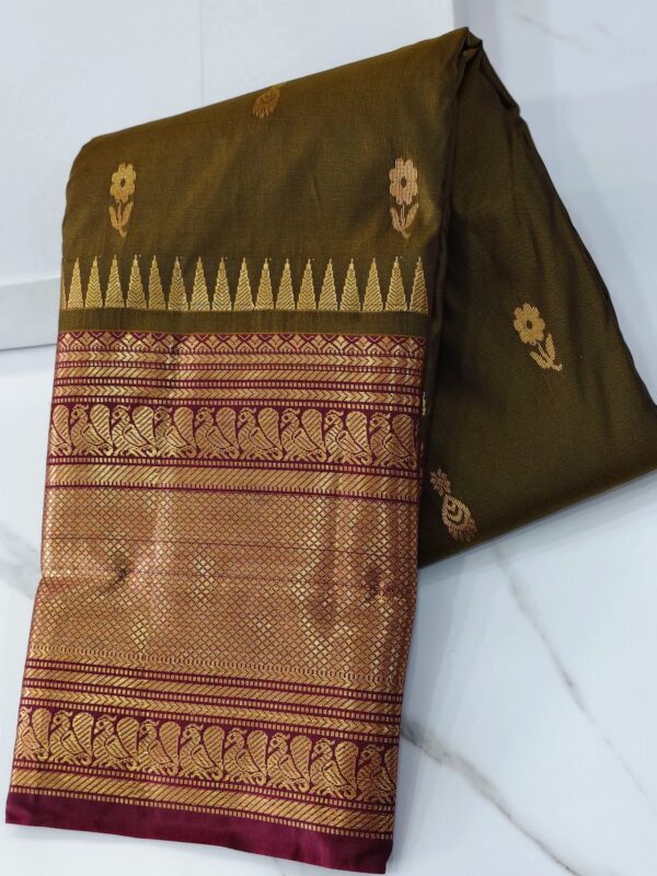 Semi kanchi pattu - Kanchipuram Sarees by Shreekari Silks
