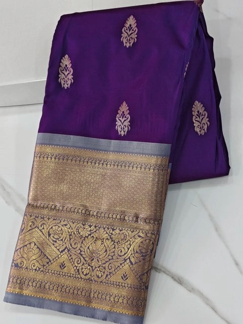 Semi kanchi pattu - Kanchipuram Sarees by Shreekari Silks