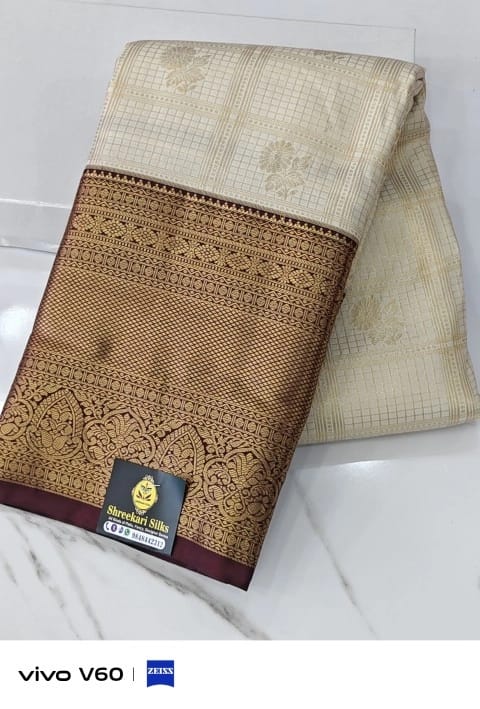Semi kanchi pattu - Kanchipuram Sarees by Shreekari Silks