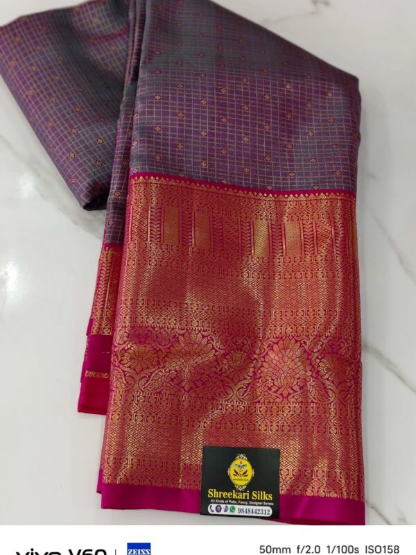 Semi kanchi pattu - Kanchipuram Sarees by Shreekari Silks